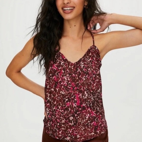 Aritzia Tops - Aritzia Wilfred Silk Snake Skin Camisole Lightweight Summer Tank Size Medium